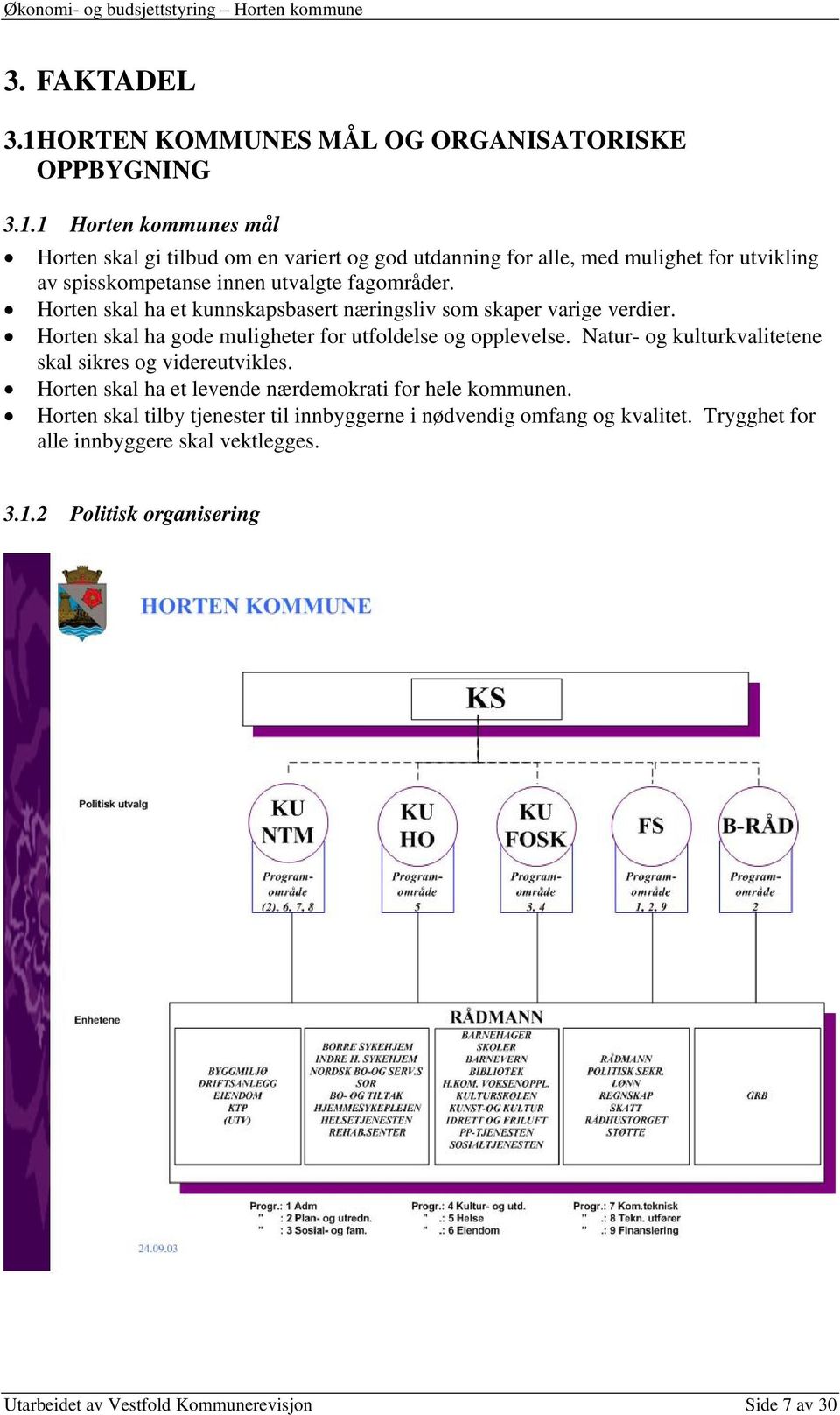 1 Horten kommunes mål Horten skal gi tilbud om en variert og god utdanning for alle, med mulighet for utvikling av spisskompetanse innen utvalgte fagområder.