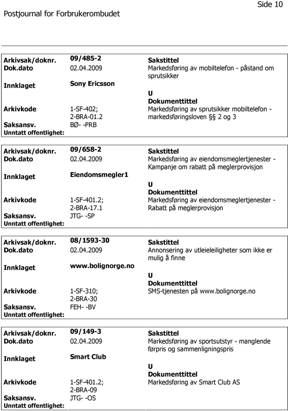 2009 Markedsføring av eiendomsmeglertjenester - Kampanje om rabatt på meglerprovisjon nnklaget Eiendomsmegler1 1-SF-401.2; 2-BRA-17.