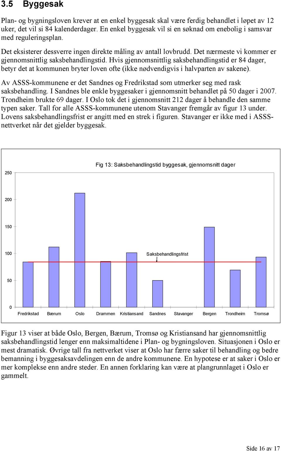 Det nærmeste vi kommer er gjennomsnittlig saksbehandlingstid. Hvis gjennomsnittlig saksbehandlingstid er 84 dager, betyr det at kommunen bryter loven ofte (ikke nødvendigvis i halvparten av sakene).