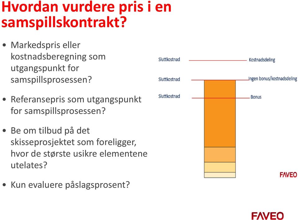 Referansepris som utgangspunkt for samspillsprosessen?