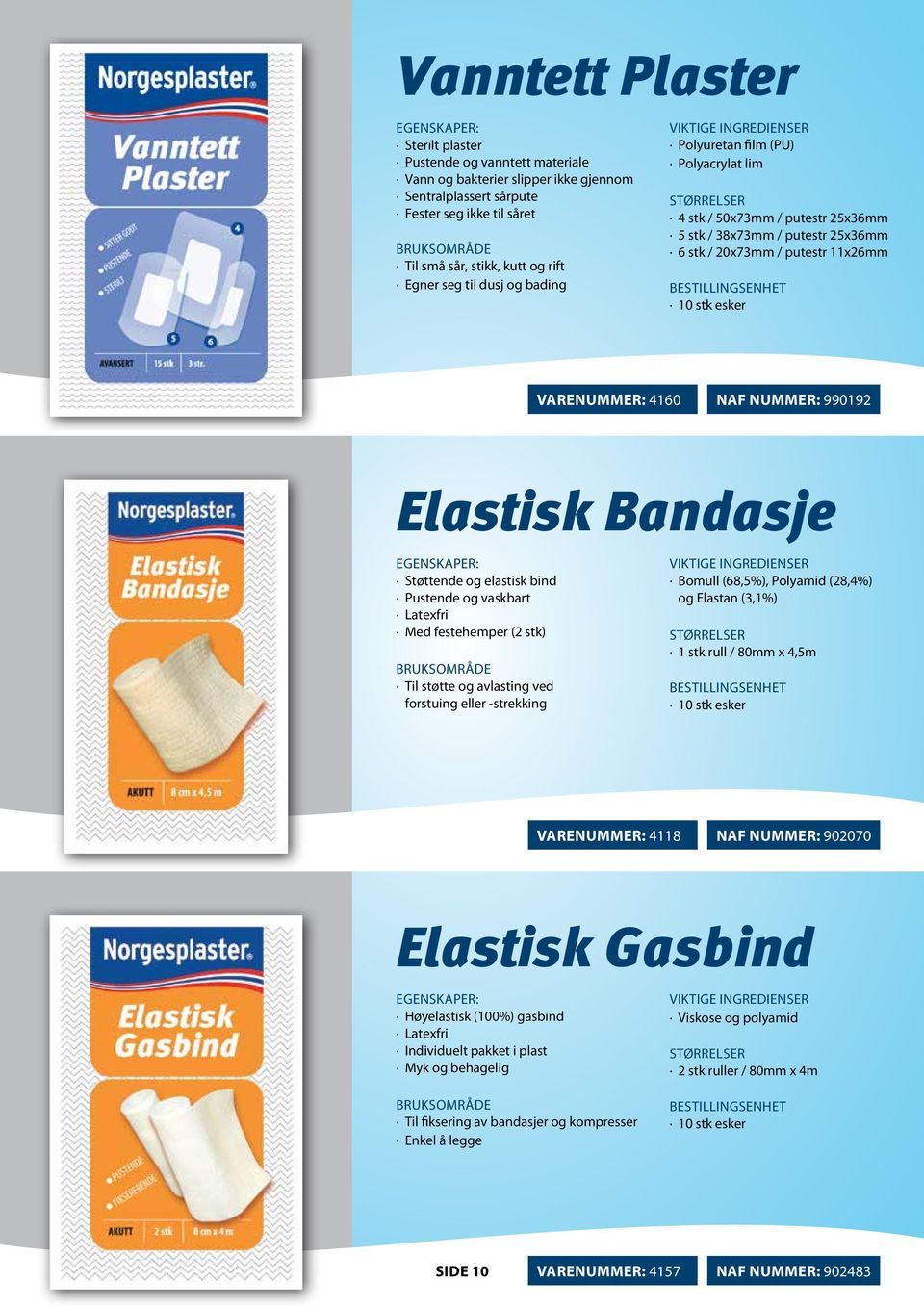 Støttende og elastisk bind Pustende og vaskbart Latexfri Med festehemper (2 stk) Til støtte og avlasting ved forstuing eller -strekking Bomull (68,5%), Polyamid (28,4%) og Elastan (3,1%) 1 stk rull /