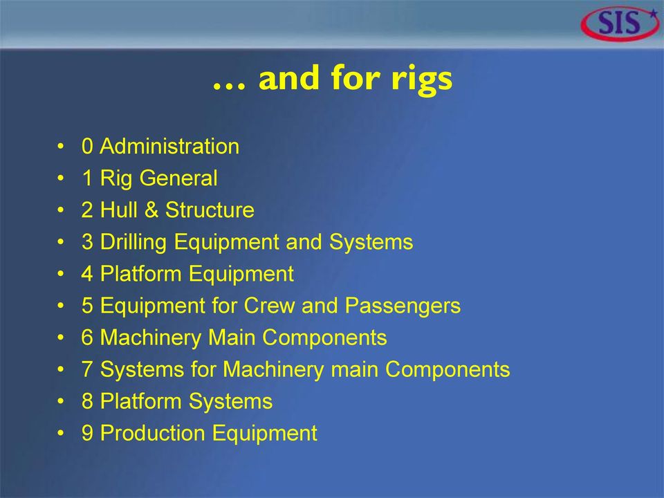 for Crew and Passengers 6 Machinery Main Components 7 Systems for