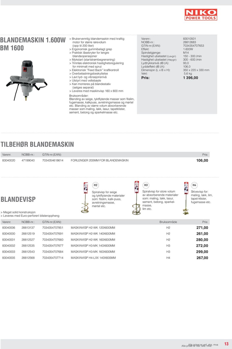 (startstrømbegrensning) > Trinnløs elektronisk hastighetsregulering for minimalt med sprut > Elektronisk Feed Back kraftkontroll > Overbelastningsbeskyttelse > Lavt lyd- og vibrasjonsnivå > Utstyrt