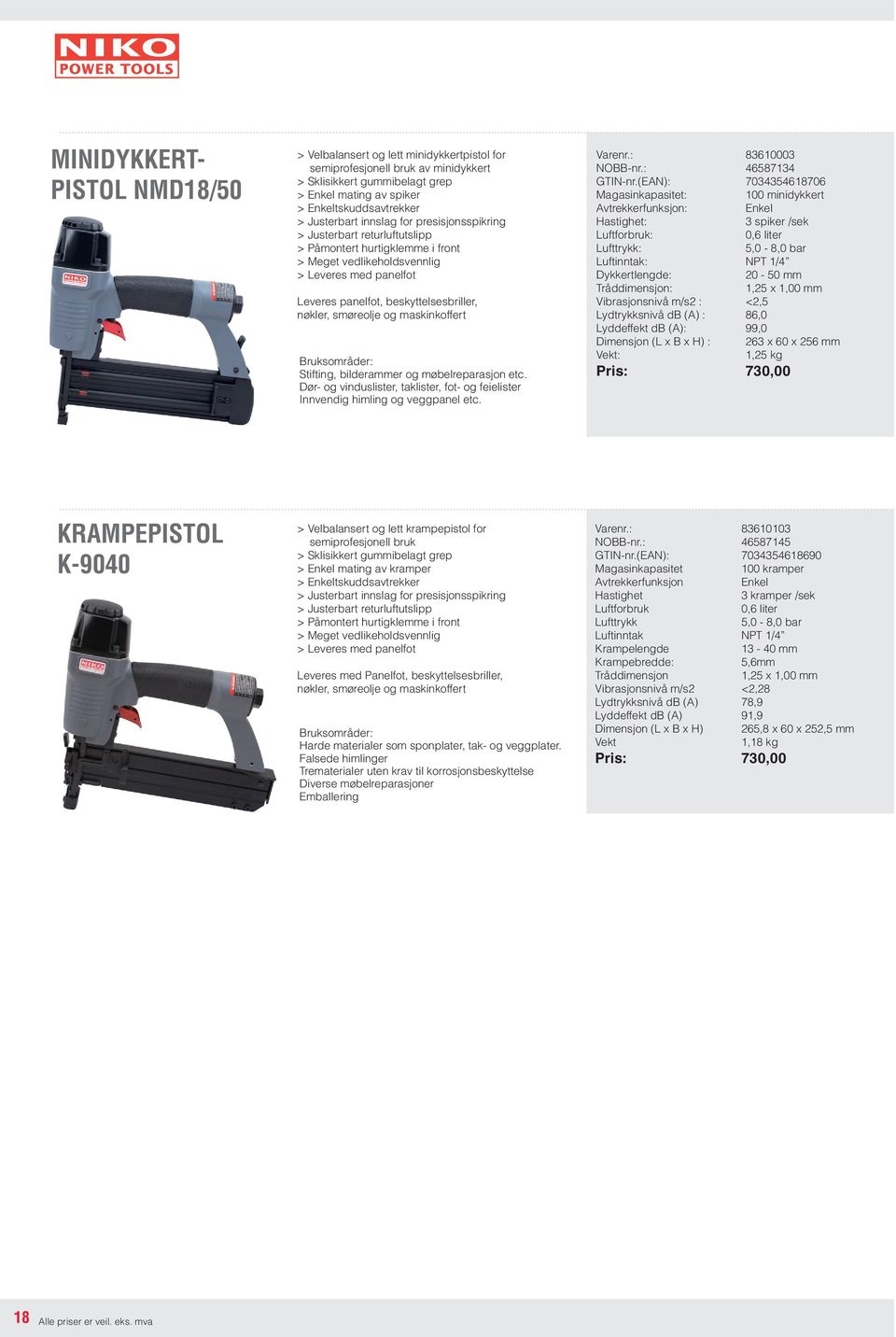 nøkler, smøreolje og maskinkoffert Stifting, bilderammer og møbelreparasjon etc. Dør- og vinduslister, taklister, fot- og feielister Innvendig himling og veggpanel etc. Varenr.: 83610003 NOBB-nr.