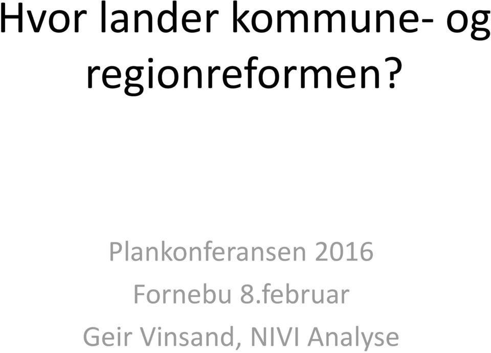 Plankonferansen 2016