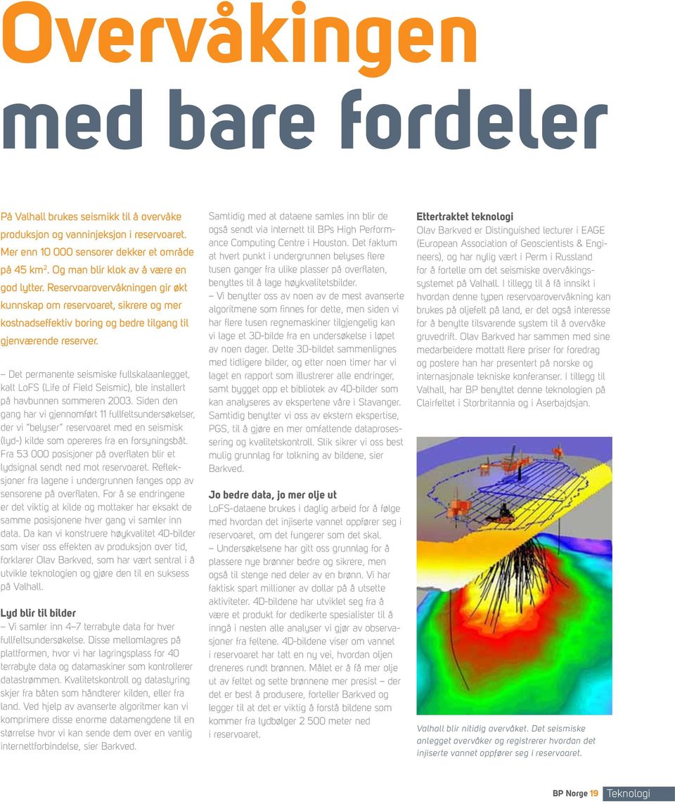 Det permanente seismiske fullskalaanlegget, kalt LoFS (Life of Field Seismic), ble installert på havbunnen sommeren 2003.