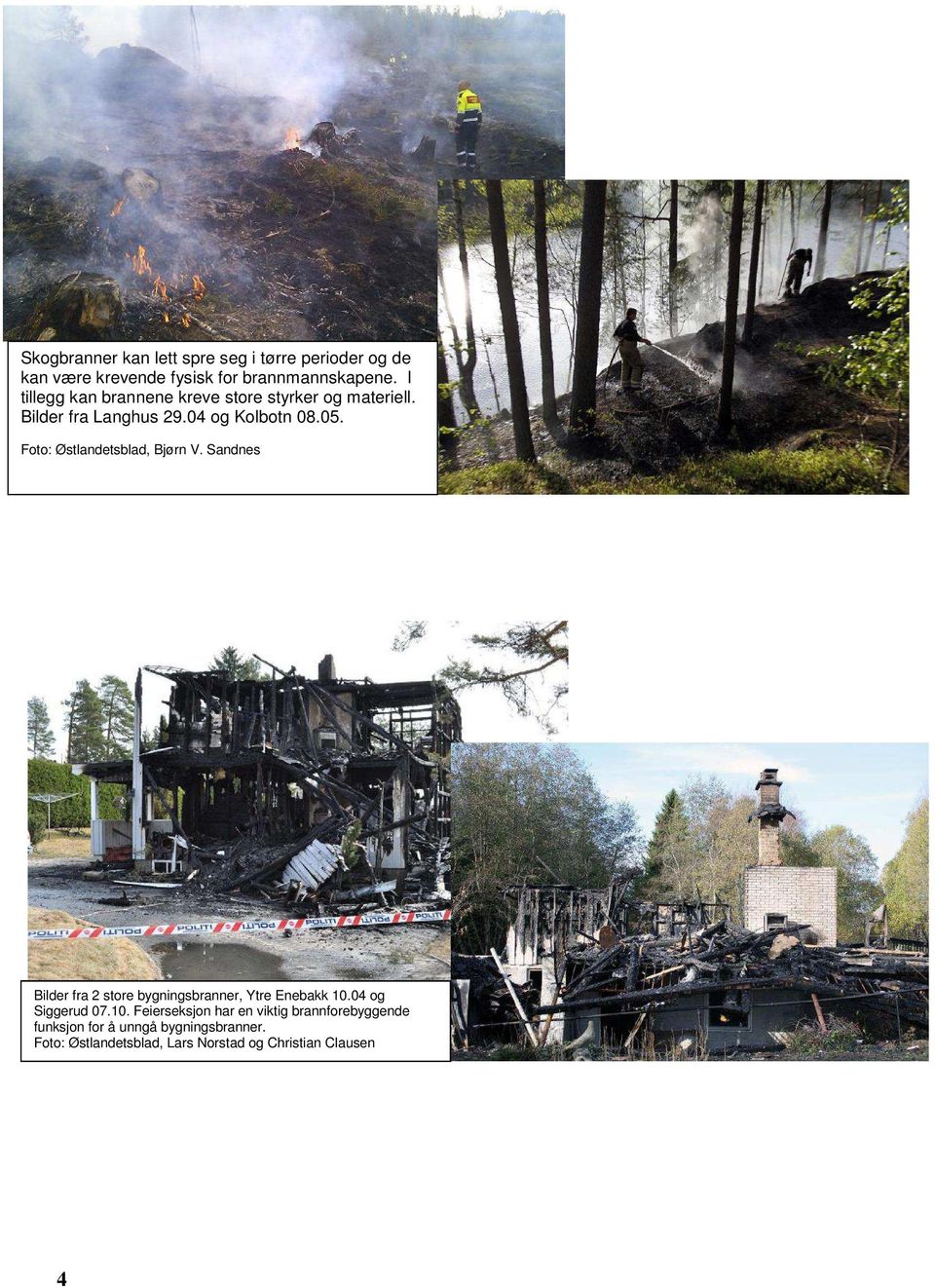 Foto: Østlandetsblad, Bjørn V. Sandnes Bilder fra 2 store bygningsbranner, Ytre Enebakk 10.