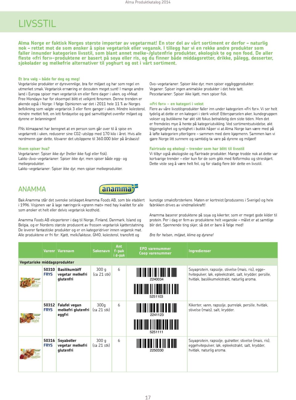 De aller fleste «fri for»-produktene er basert på soya eller ris, og du finner både middagsretter, drikke, pålegg, desserter, sjokolader og e alternativer til yoghurt og ost i vårt sortiment.