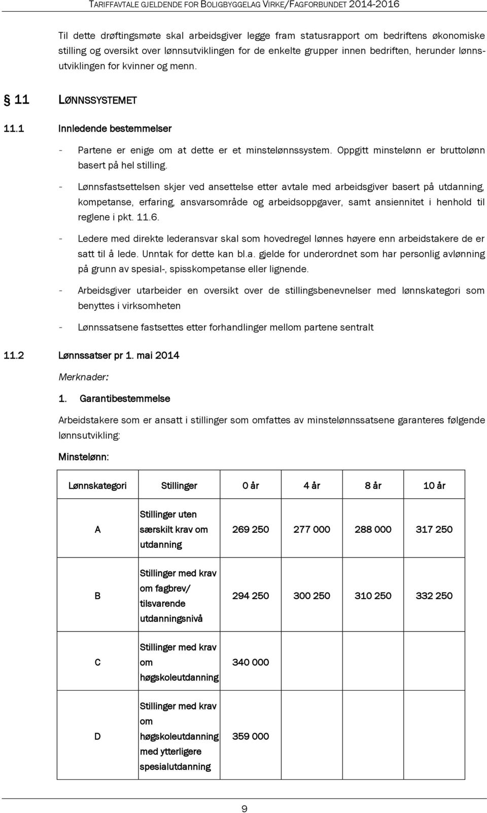 - Lønnsfastsettelsen skjer ved ansettelse etter avtale med arbeidsgiver basert på utdanning, kompetanse, erfaring, ansvarsområde og arbeidsoppgaver, samt ansiennitet i henhold til reglene i pkt. 11.6.