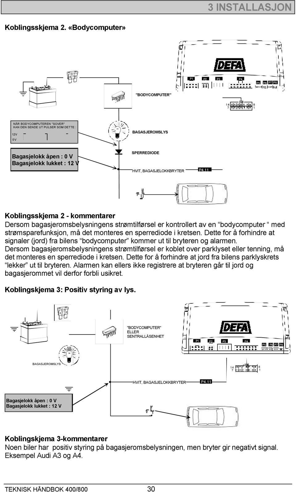 SPERREDIODE HVIT, BAGASJELOKKBRYTER P4.