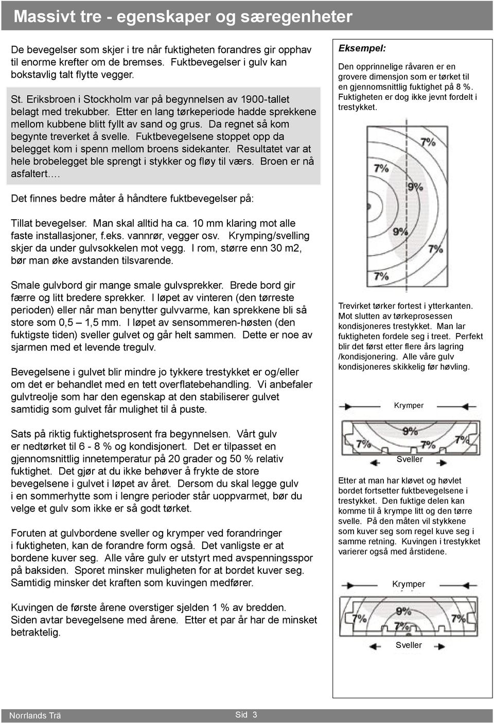 Da regnet så kom begynte treverket å svelle. Fuktbevegelsene stoppet opp da belegget kom i spenn mellom broens sidekanter. Resultatet var at hele brobelegget ble sprengt i stykker og fløy til værs.