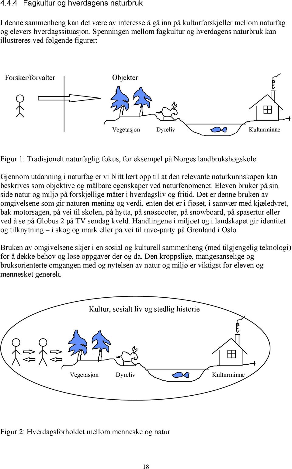 eksempel på Norges landbrukshøgskole Gjennom utdanning i naturfag er vi blitt lært opp til at den relevante naturkunnskapen kan beskrives som objektive og målbare egenskaper ved naturfenomenet.