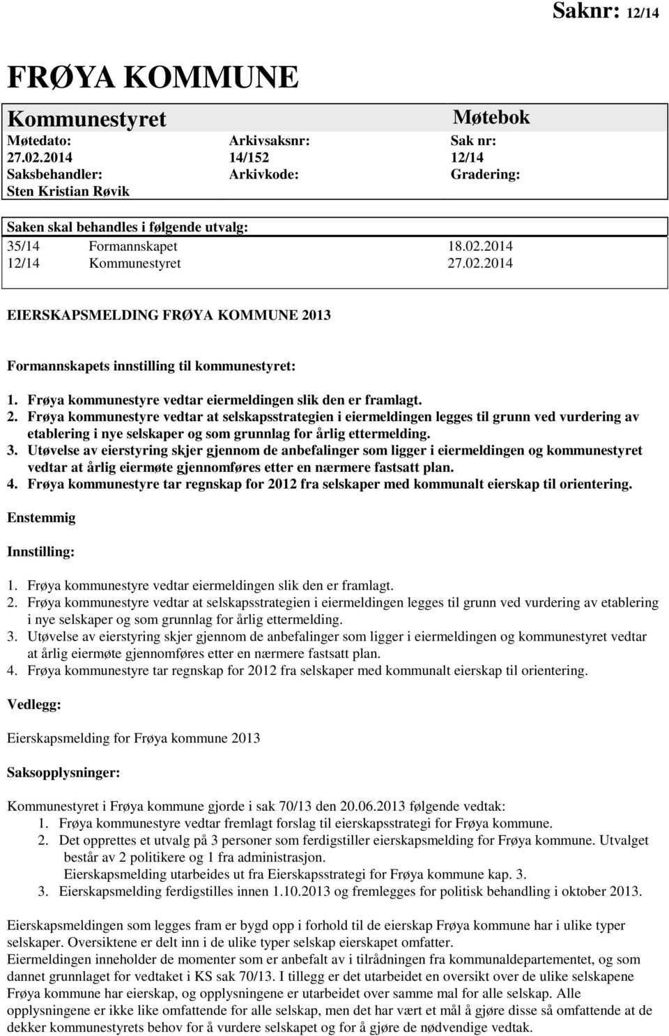 02.2014 EIERSKAPSMELDING FRØYA KOMMUNE 20