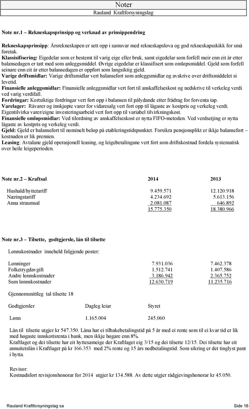 Øvrige eigedelar er klassifisert som omløpsmiddel. Gjeld som forfell seinare enn eit år etter balansedagen er oppført som langsiktig gjeld.