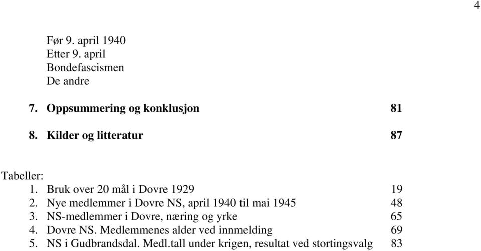 Nye medlemmer i Dovre NS, april 1940 til mai 1945 48 3.