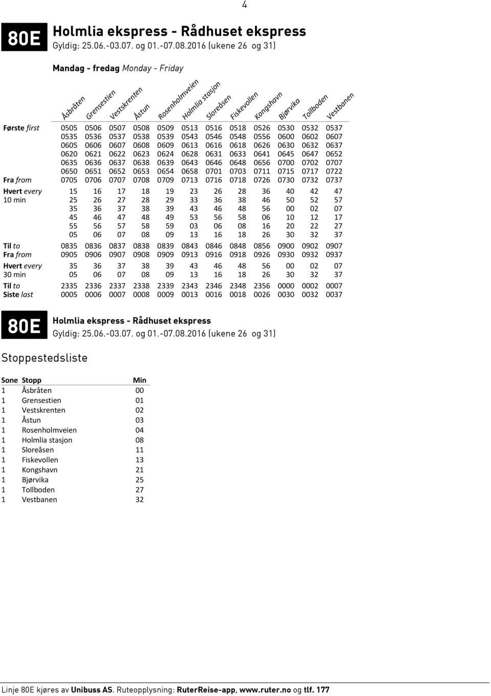 0648 0656 0700 0702 0707 0650 0651 0652 0653 0654 0658 0701 0703 0711 0715 0717 0722 Fra from 0705 0706 0707 0708 0709 0713 0716 0718 0726 0730 0732 0737 Hvert every 15 16 17 18 19 23 26 28 36 40 42