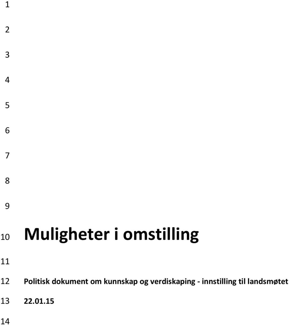 dokument om kunnskap og