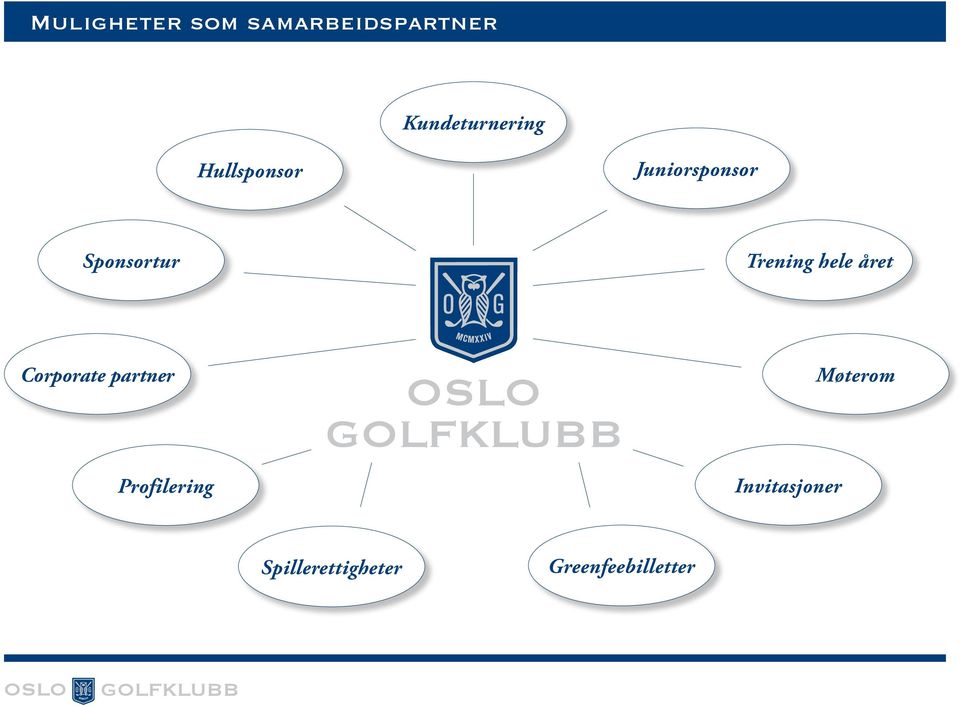 hele året Corporate partner Møterom Profilering