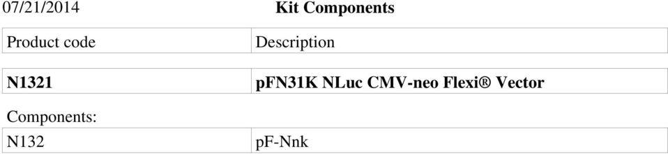 Components: N132 Description