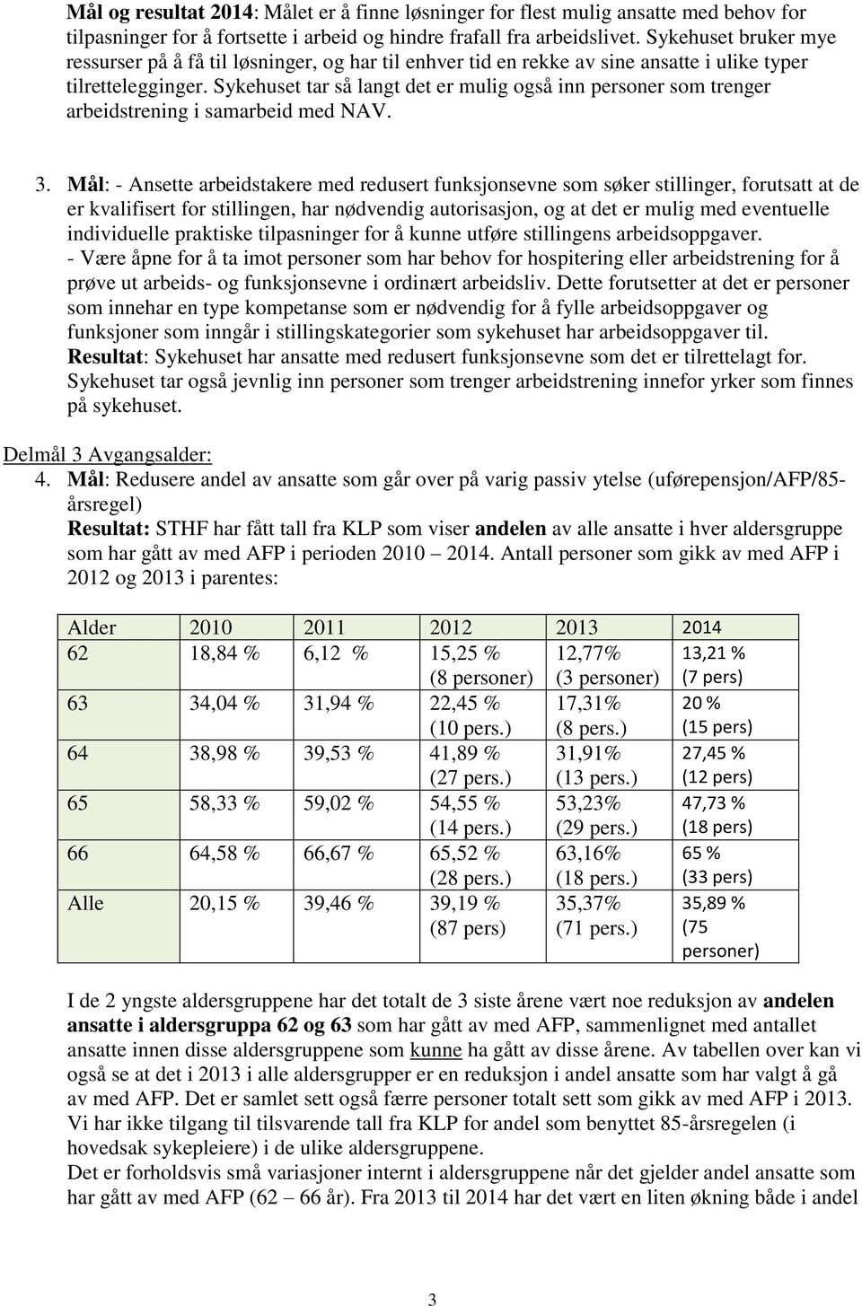 Sykehuset tar så langt det er mulig også inn personer som trenger arbeidstrening i samarbeid med NAV. 3.