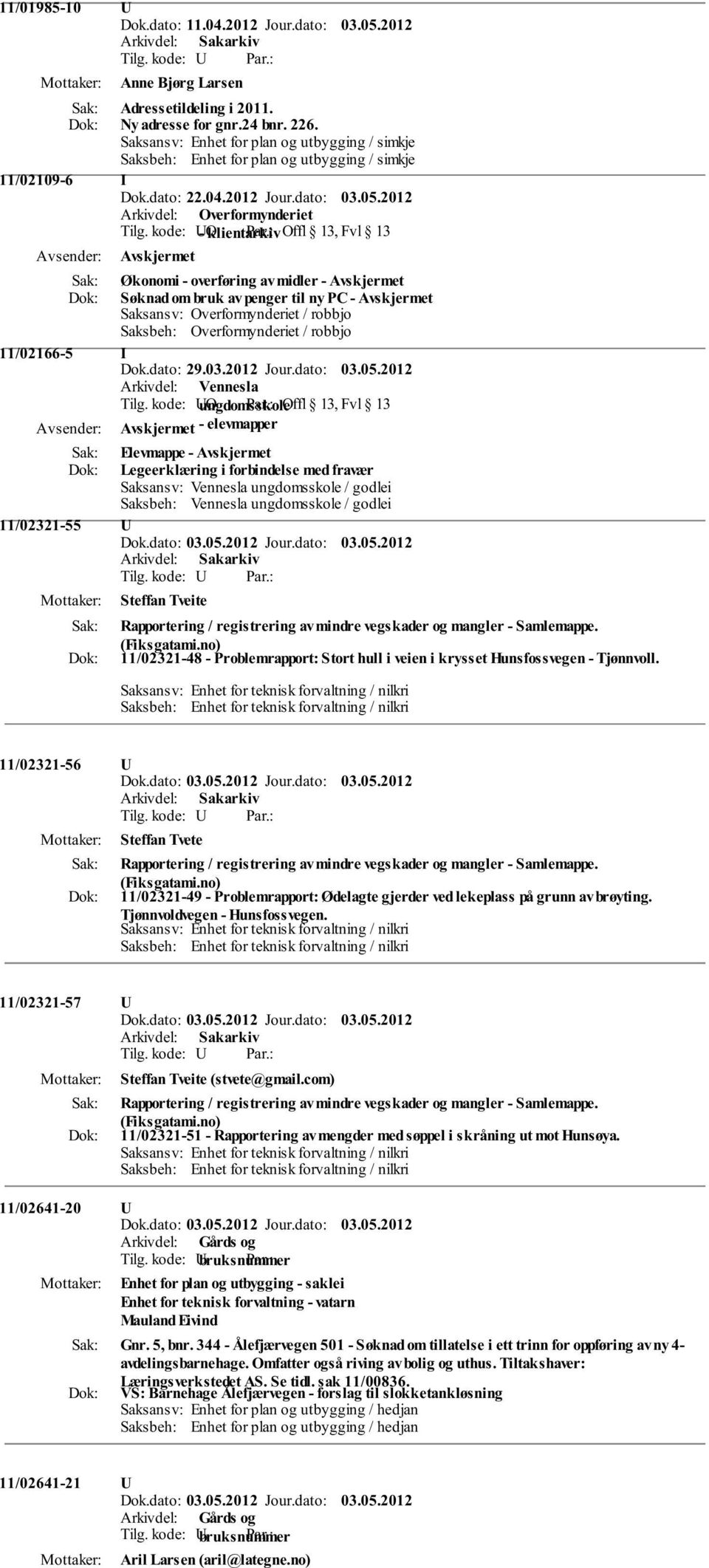 kode: UO - klientarkiv Offl 13, Fvl 13 Avskjermet Økonomi - overføring av midler - Avskjermet Søknad om bruk av penger til ny PC - Avskjermet Saksansv: Overformynderiet / robbjo Saksbeh: