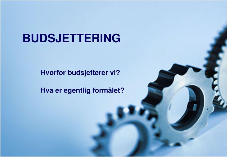 budsjetterer vi?