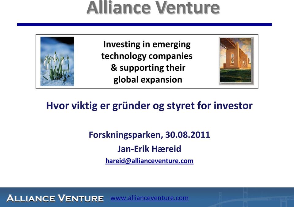 og styret for investor Forskningsparken, 30.08.