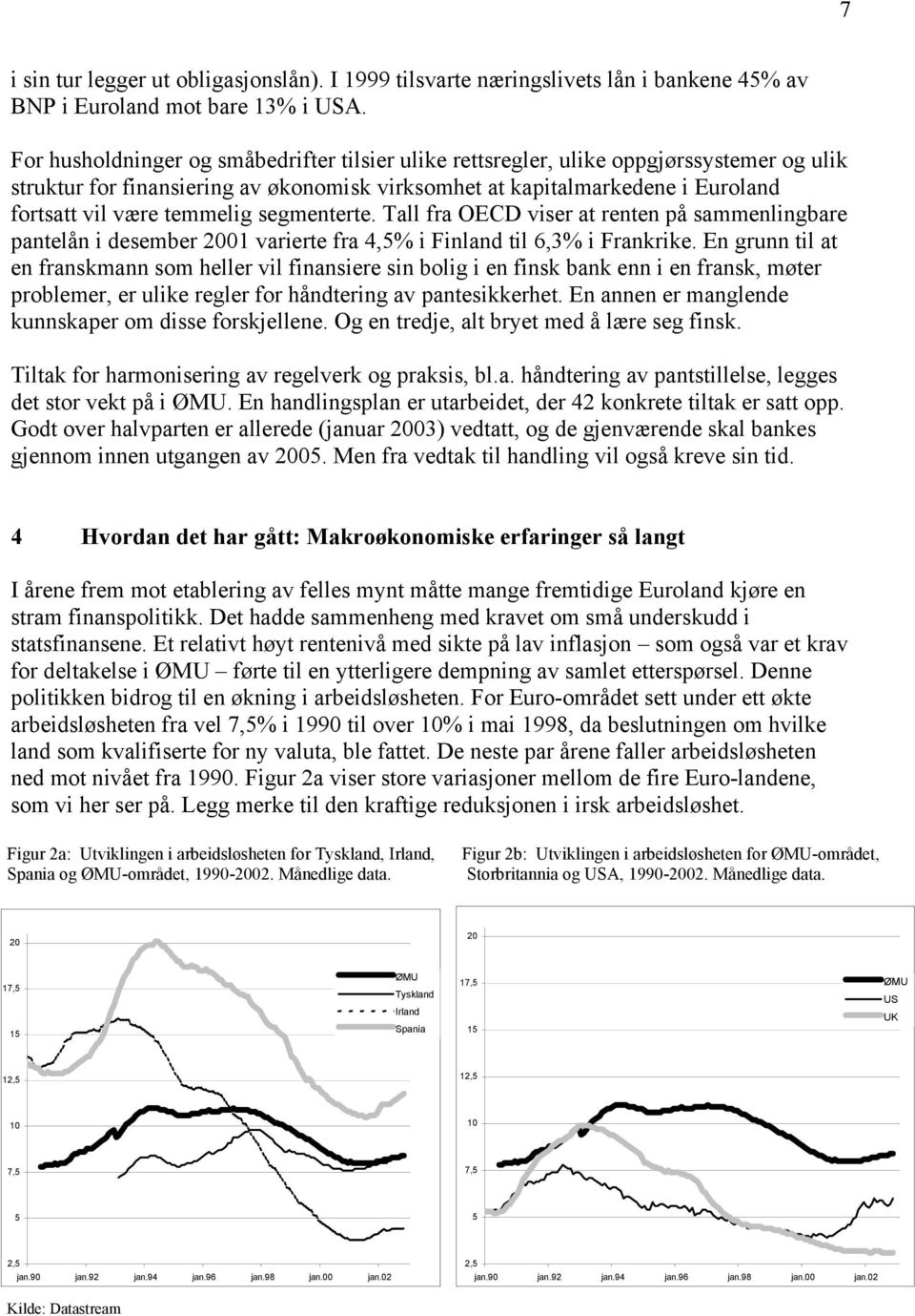 segmenterte. Tall fra OECD viser at renten på sammenlingbare pantelån i desember 2001 varierte fra 4,5% i Finland til 6,3% i Frankrike.