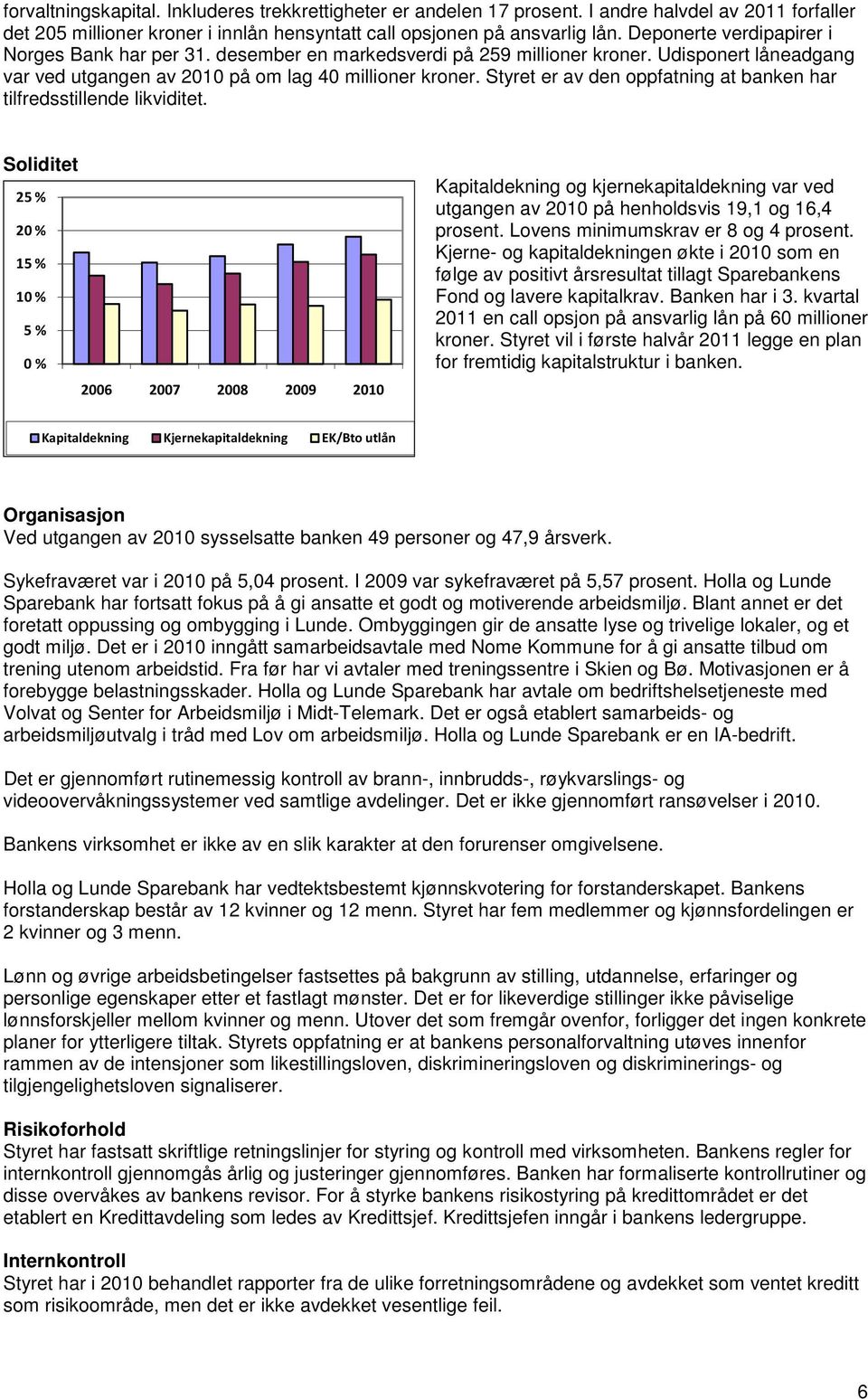 Styret er av den oppfatning at banken har tilfredsstillende likviditet.