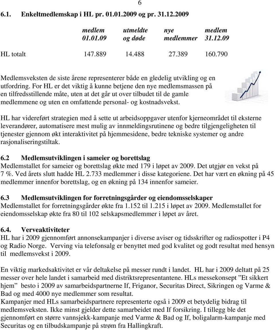 For HL er det viktig å kunne betjene den nye medlemsmassen på en tilfredsstillende måte, uten at det går ut over tilbudet til de gamle medlemmene og uten en omfattende personal- og kostnadsvekst.