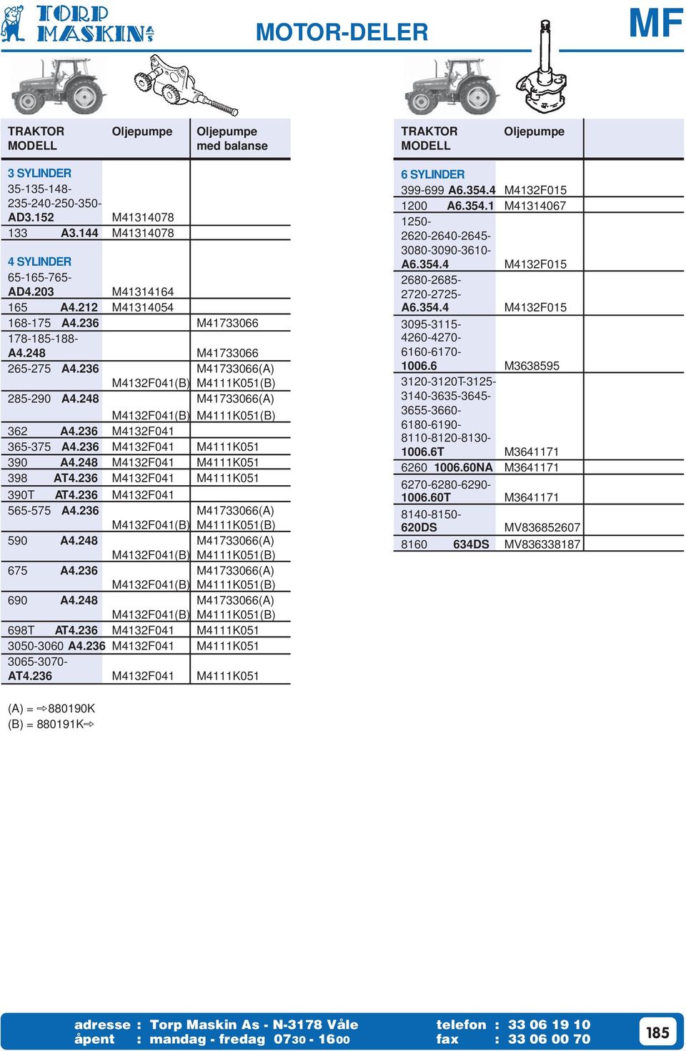 248 M41733066(A) M4132F041(B) M4111K051(B) 362 A4.236 M4132F041 365-375 A4.236 M4132F041 M4111K051 390 A4.248 M4132F041 M4111K051 398 AT4.236 M4132F041 M4111K051 390T AT4.236 M4132F041 565-575 A4.