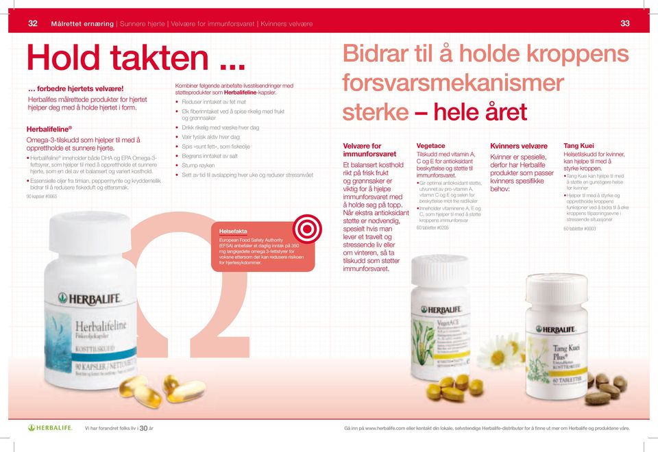 Herbalifeline inneholder både DHA og EPA Omega-3- fettsyrer, som hjelper til med å opprettholde et sunnere hjerte, som en del av et balansert og variert kosthold.