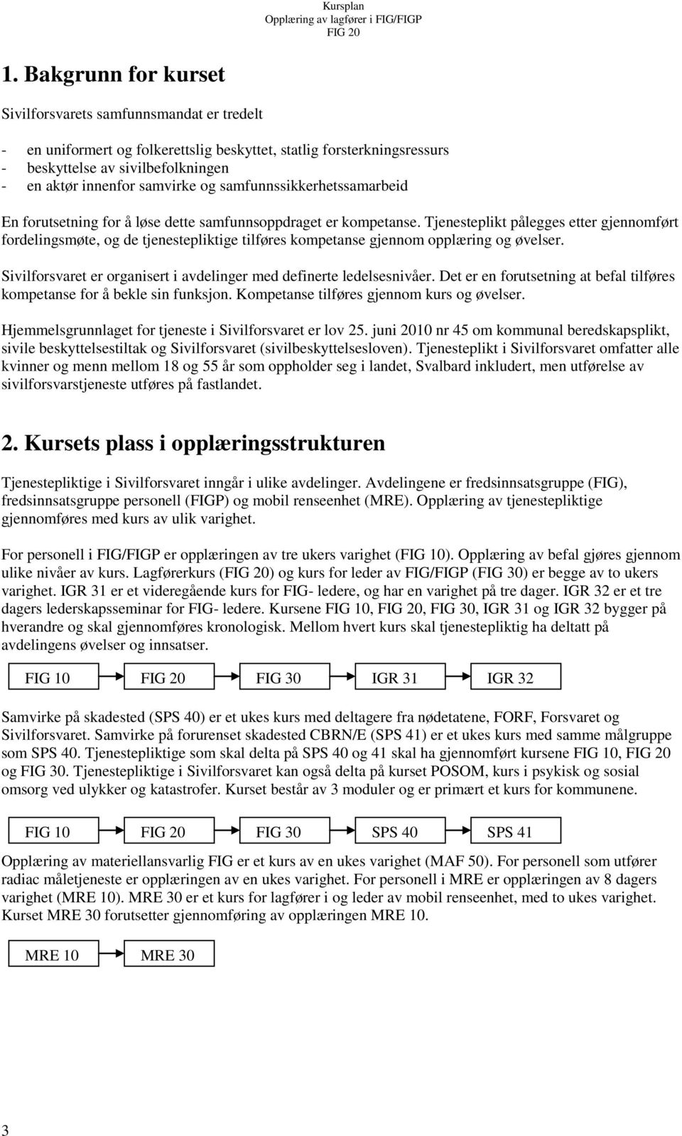 Tjenesteplikt pålegges etter gjennomført fordelingsmøte, og de tjenestepliktige tilføres kompetanse gjennom opplæring og øvelser.