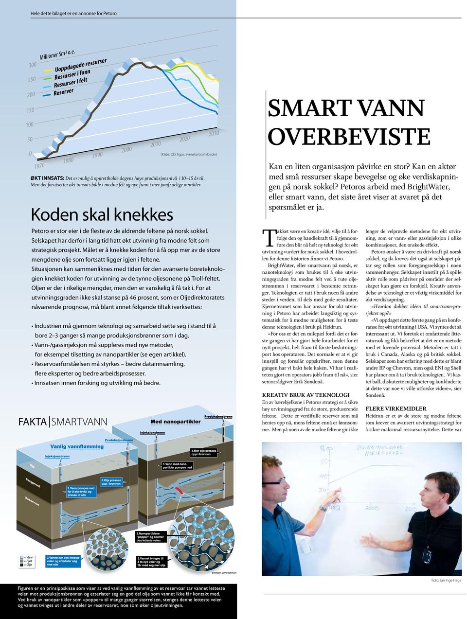 Men det forutsetter økt innsats både i modne felt og nye funn i mer jomfruelige områder. Koden skal knekkes Petoro er stor eier i de fleste av de aldrende feltene på norsk sokkel.