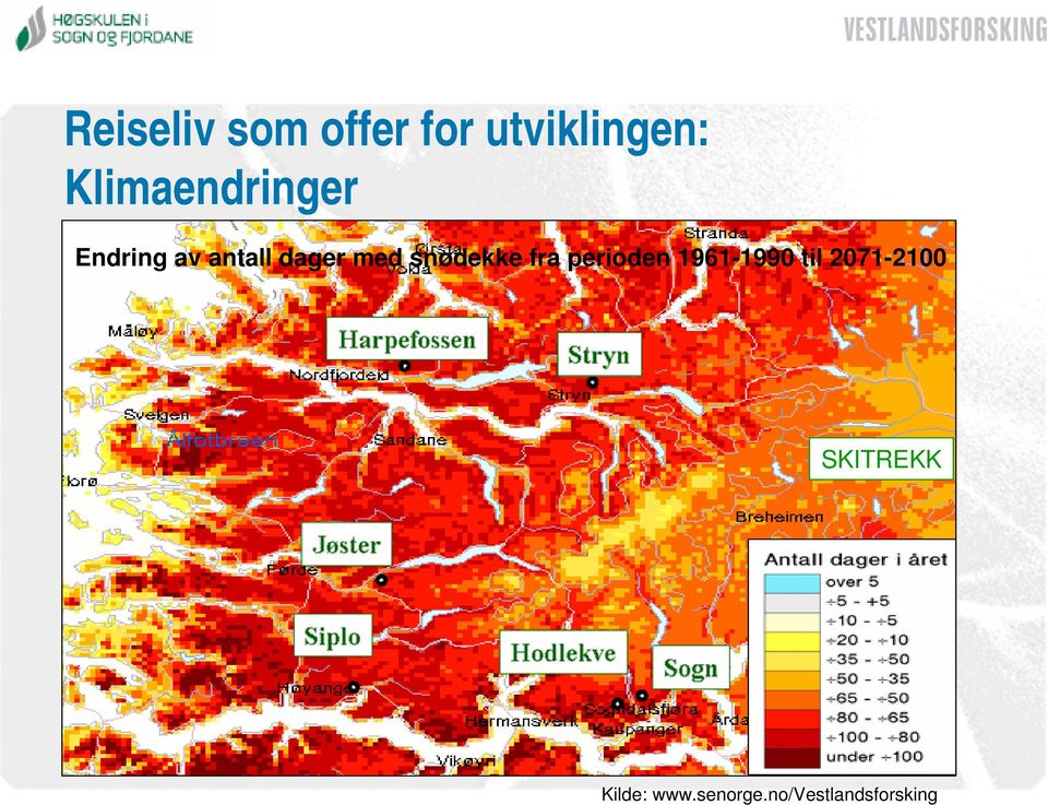 snødekke fra perioden 1961-1990 til