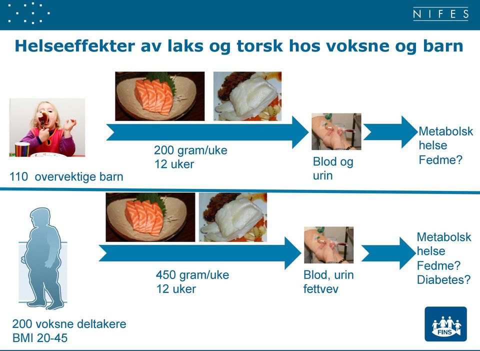 uker 200 voksne deltakere BMI 20-45 Blod og urin Blod,