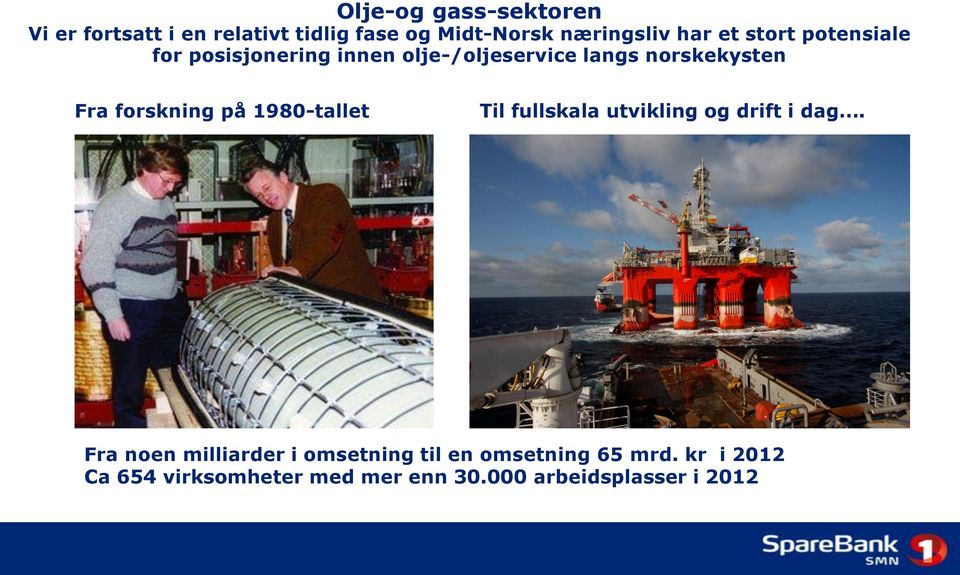 forskning på 1980-tallet Til fullskala utvikling og drift i dag.