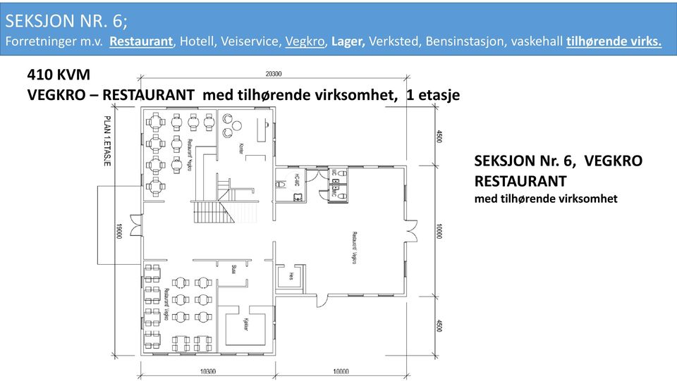 tilhørende virksomhet, 1 etasje