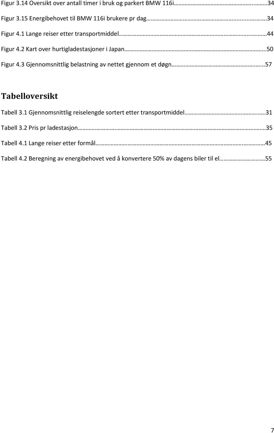 3 Gjennomsnittlig belastning av nettet gjennom et døgn....57 Tabelloversikt Tabell 3.