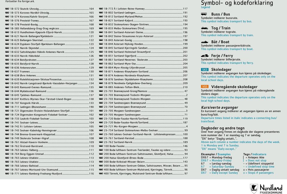 ..122 ÿ 18-624 Dypåsen-Storfjell-Bjørkåsen-Ballangen...123 ÿ 18-631 Narvik-Skjomdal...124 ÿ 18-632 Saltvikhøyden-Håkvik-Ankenes-Narvik...125 ÿ 18-633 Narvik-Håkvikdal...126 ÿ 18-634 Beisfjordruten.