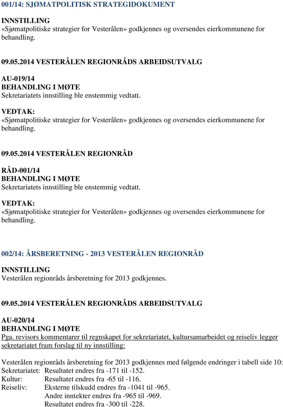 «Sjømatpolitiske strategier for Vesterålen» godkjennes og oversendes eierkommunene for behandling.