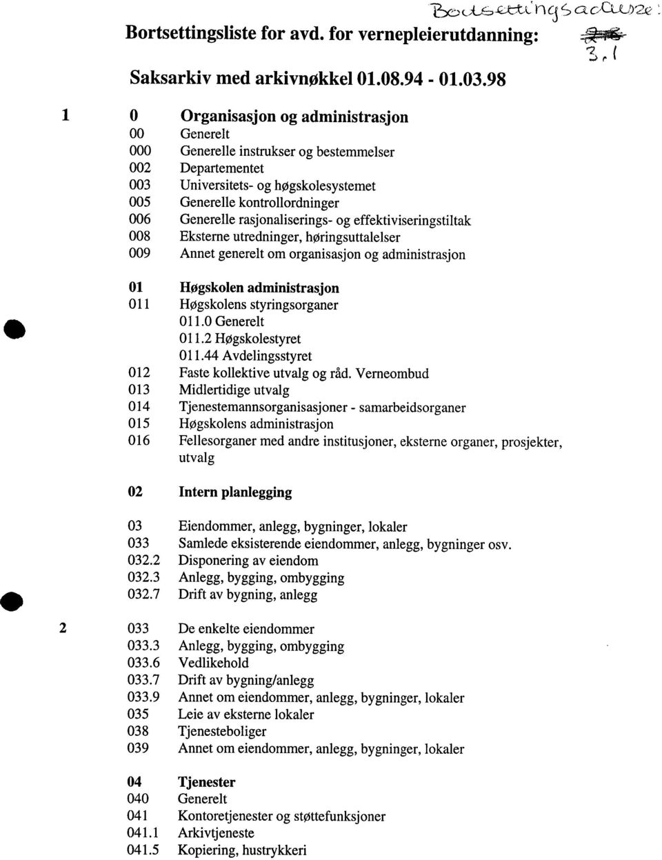 effektiviseringstiltak 8 Eksterne utredninger, høringsuttalelser 9 Annet generelt om organisasjon og administrasjon 1 HØgskolen administrasjon 11 Høgskolens styringsorganer 11. Generelt 11.