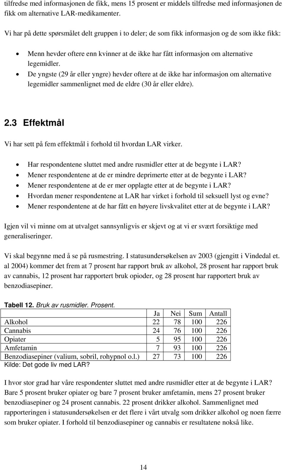 De yngste (29 år eller yngre) hevder oftere at de ikke har informasjon om alternative legemidler sammenlignet med de eldre (30 år eller eldre). 2.