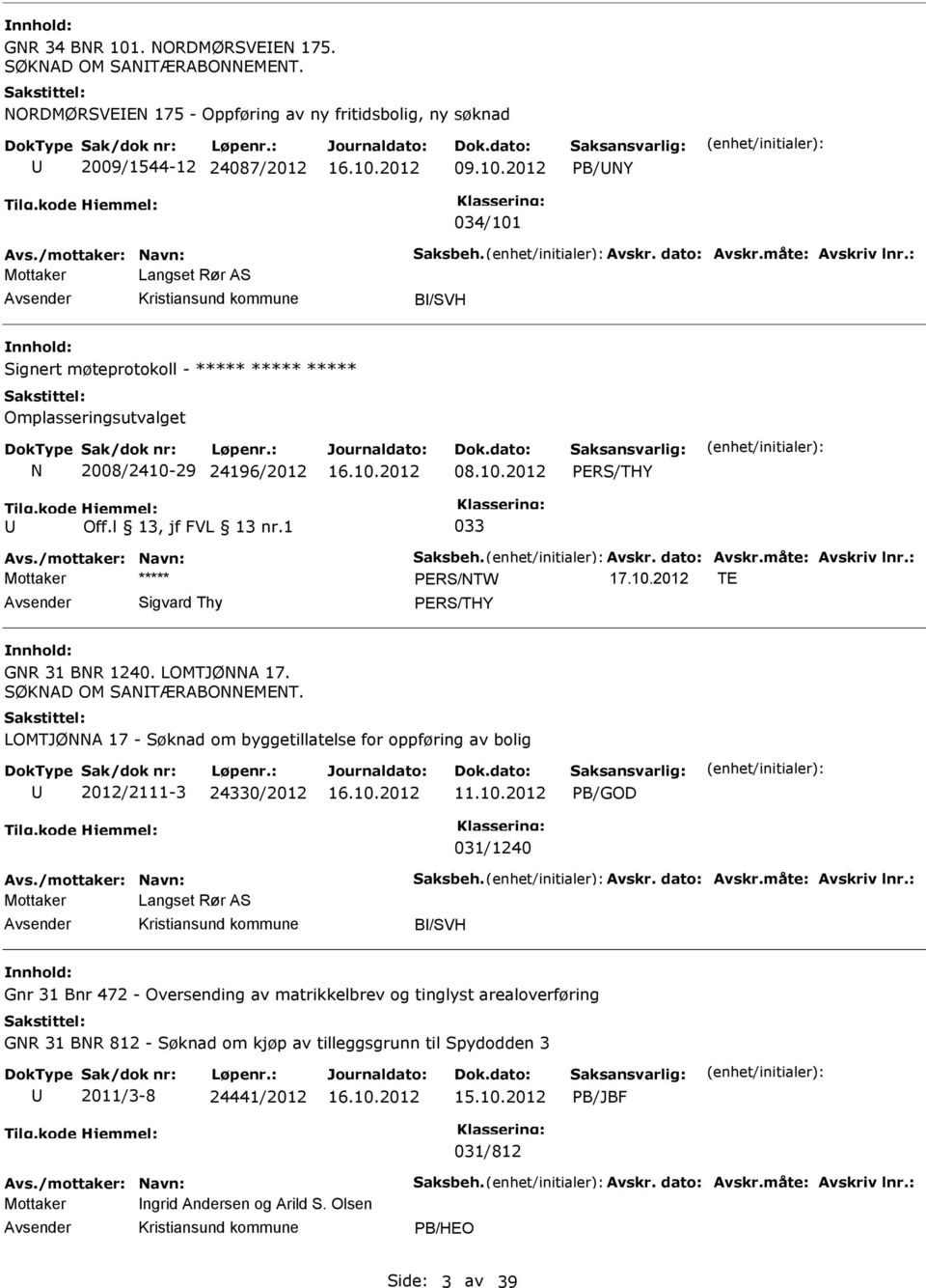 LOMTJØNNA 17 - Søknad om byggetillatelse for oppføring av bolig 2012/2111-3 24330/2012 11.10.