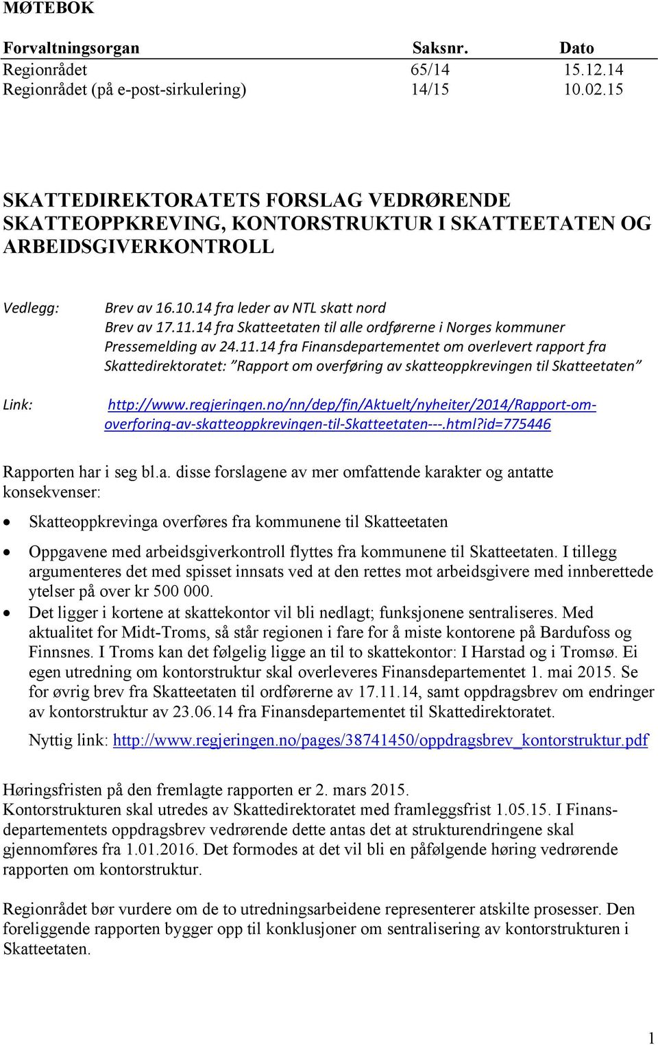 14 fra Skatteetaten til alle ordførerne i Norges kommuner Pressemelding av 24.11.