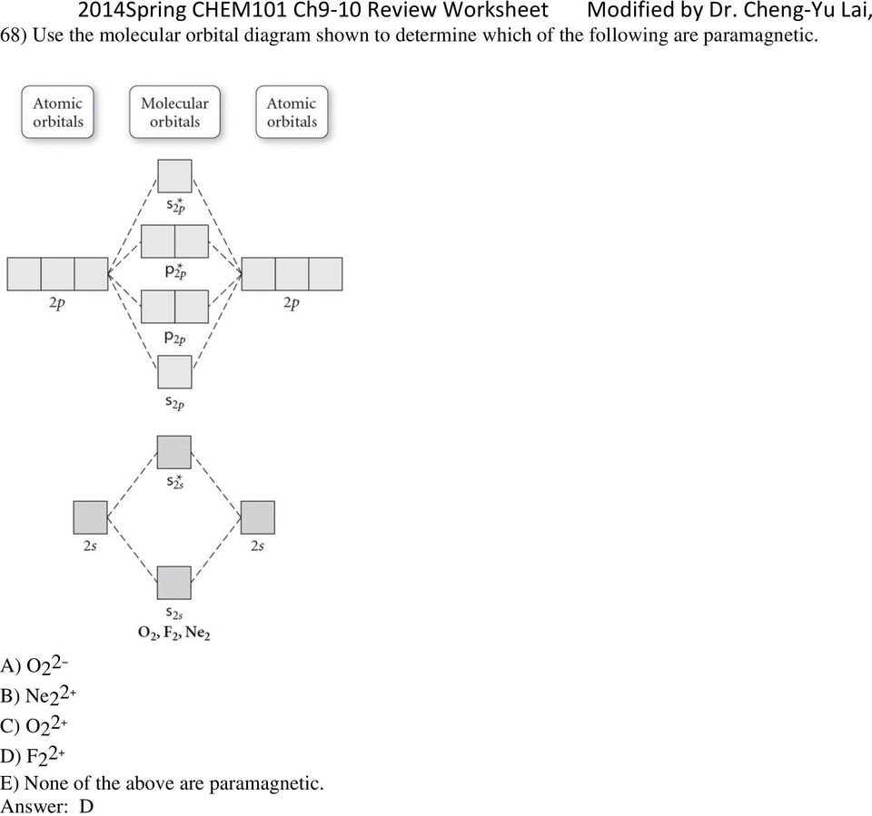 following are paramagnetic.