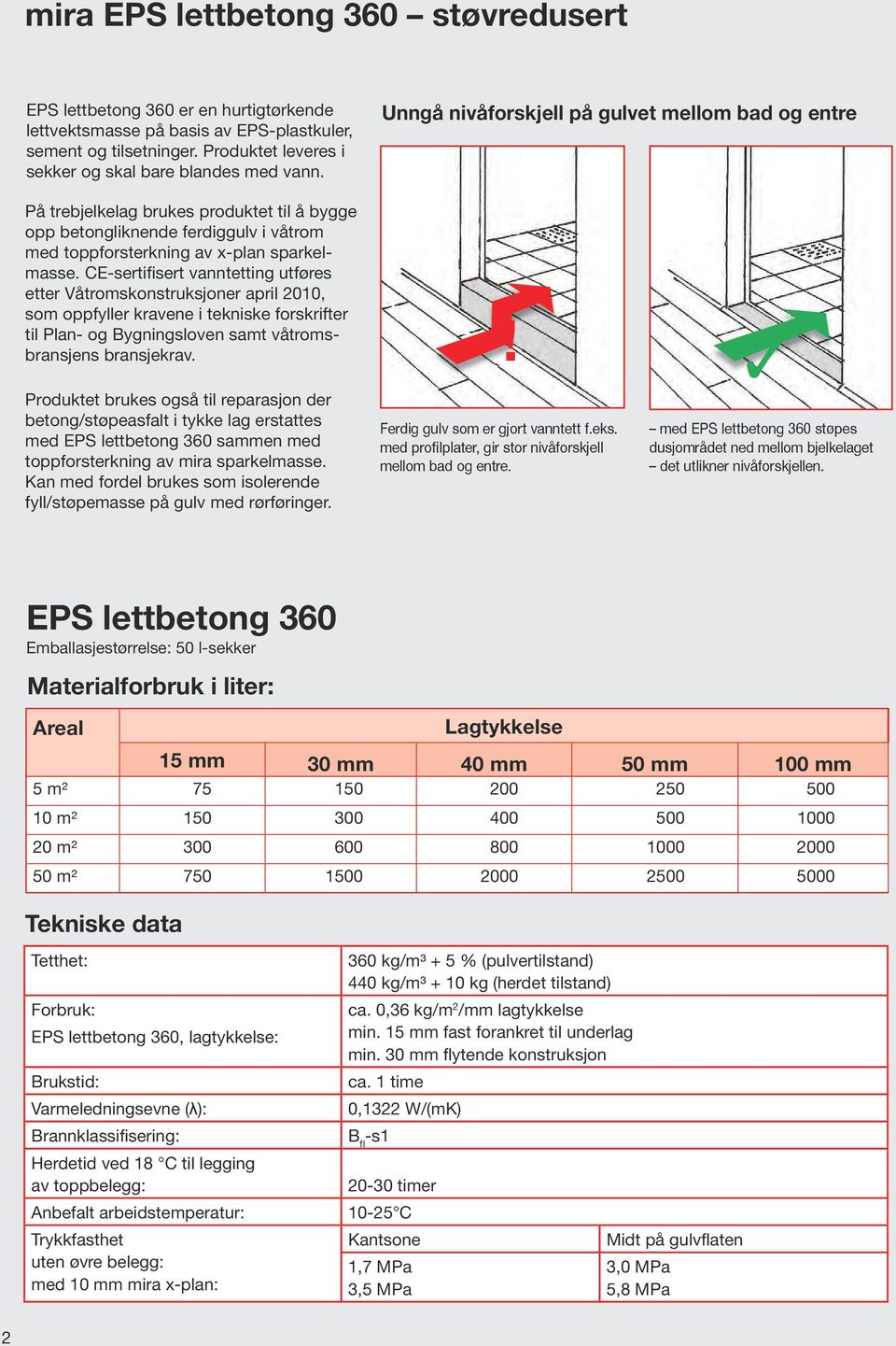 CE-sertifisert vanntetting utføres etter Våtromskonstruksjoner april 2010, som oppfyller kravene i tekniske forskrifter til Plan- og Bygningsloven samt våtromsbransjens bransjekrav.