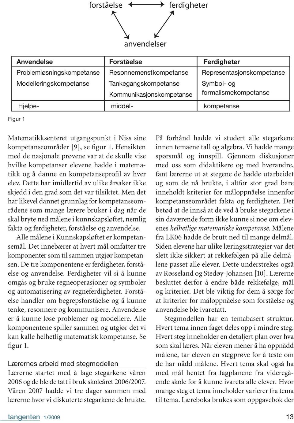 Hensikten med de nasjonale prøvene var at de skulle vise hvilke kompetanser elevene hadde i matematikk og å danne en kompetanseprofil av hver elev.