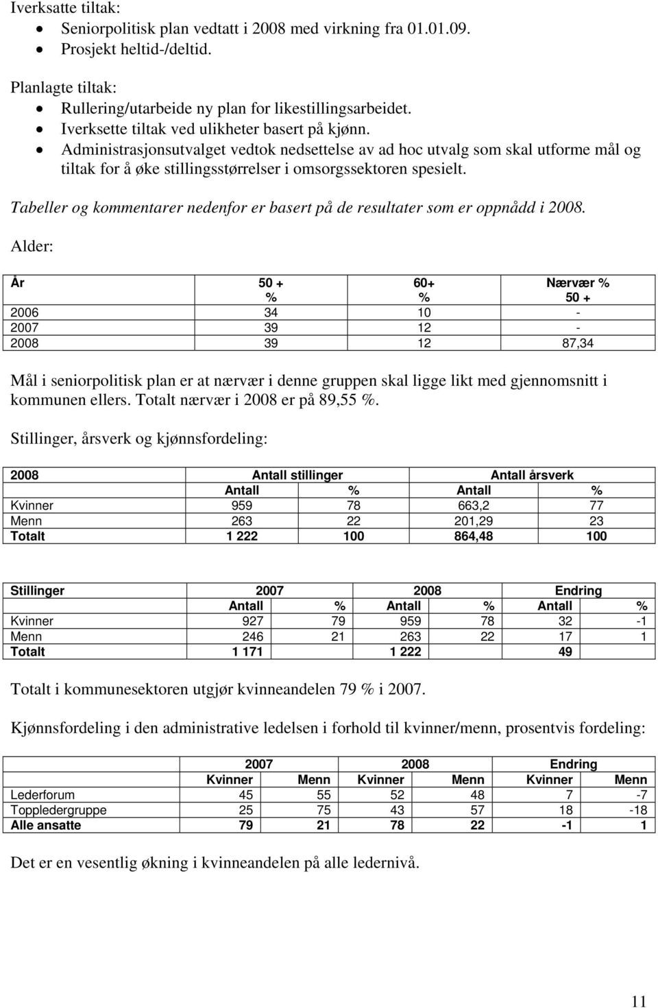 Tabeller og kommentarer nedenfor er basert på de resultater som er oppnådd i.