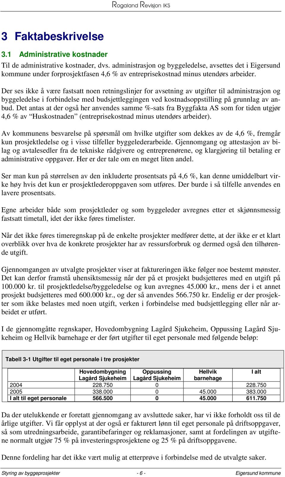 Der ses ikke å være fastsatt noen retningslinjer for avsetning av utgifter til administrasjon og byggeledelse i forbindelse med budsjettleggingen ved kostnadsoppstilling på grunnlag av anbud.